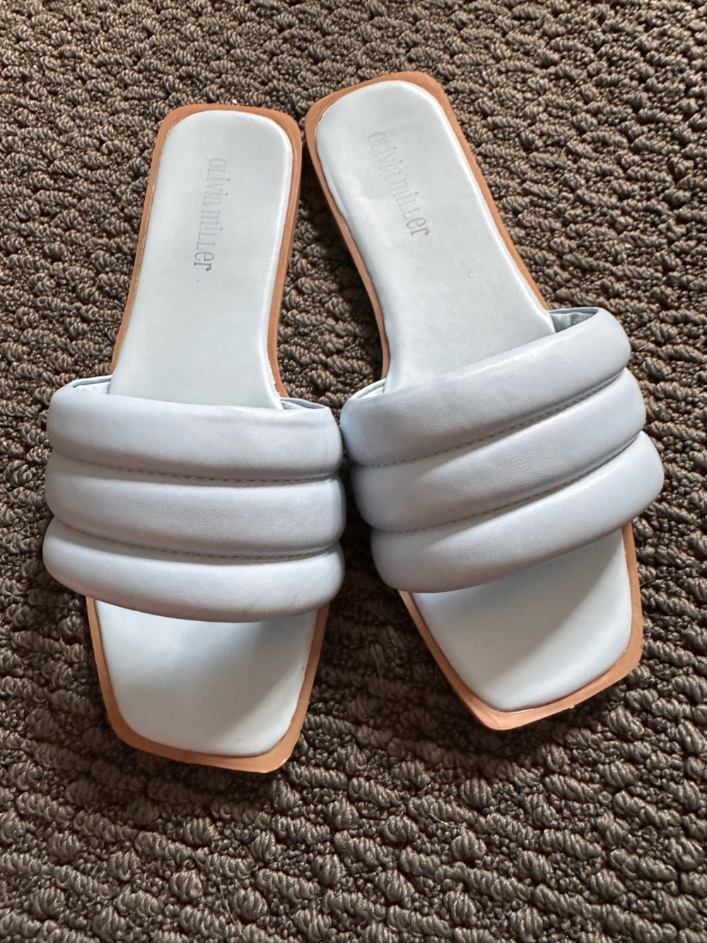 Olivia Miller  Padded pale Blue Slide Sandals